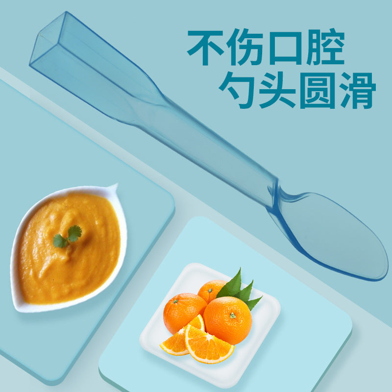 Disposable spoon wholesale children's ice cream spoon plastic spoon environmentally friendly PP material fruit spoon feeding spoon
