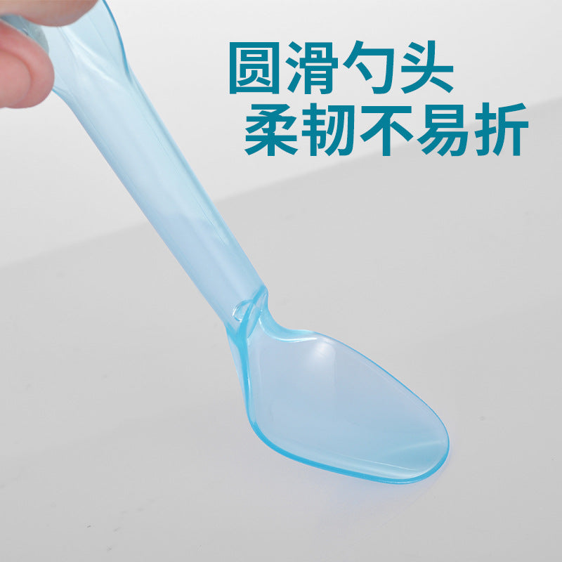 Disposable spoon wholesale children's ice cream spoon plastic spoon environmentally friendly PP material fruit spoon feeding spoon