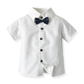 Wholesale summer new arrivals: children's clothing sets - kids' short-sleeve t-shirt & plaid overalls two-piece outfit