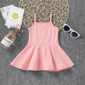 Export knitting small and medium children new arrival princess pure cotton suspender pure colordress