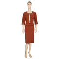 supply of african women's clothing    two-piece set hot stamping printing small suit dress