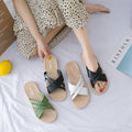 2024 summer new korean style versatile trendy slippers, popular flat bottom one-shoe-two-wear non-slip beach roman sandals for women