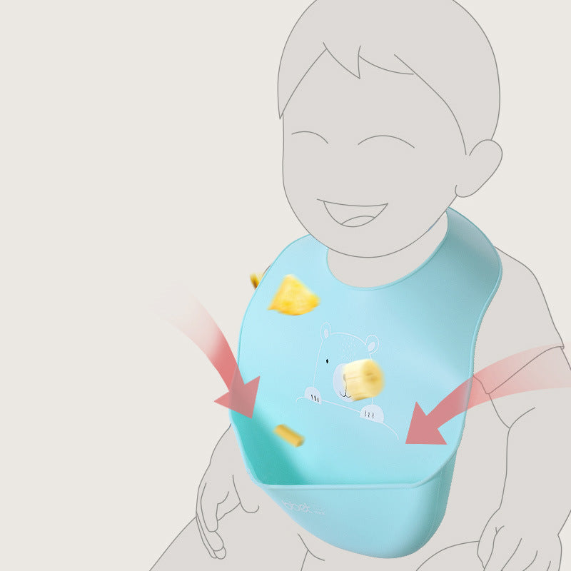 Baohui manufacturer baby eating bib kids silicone saliva pocket oem odm oem export