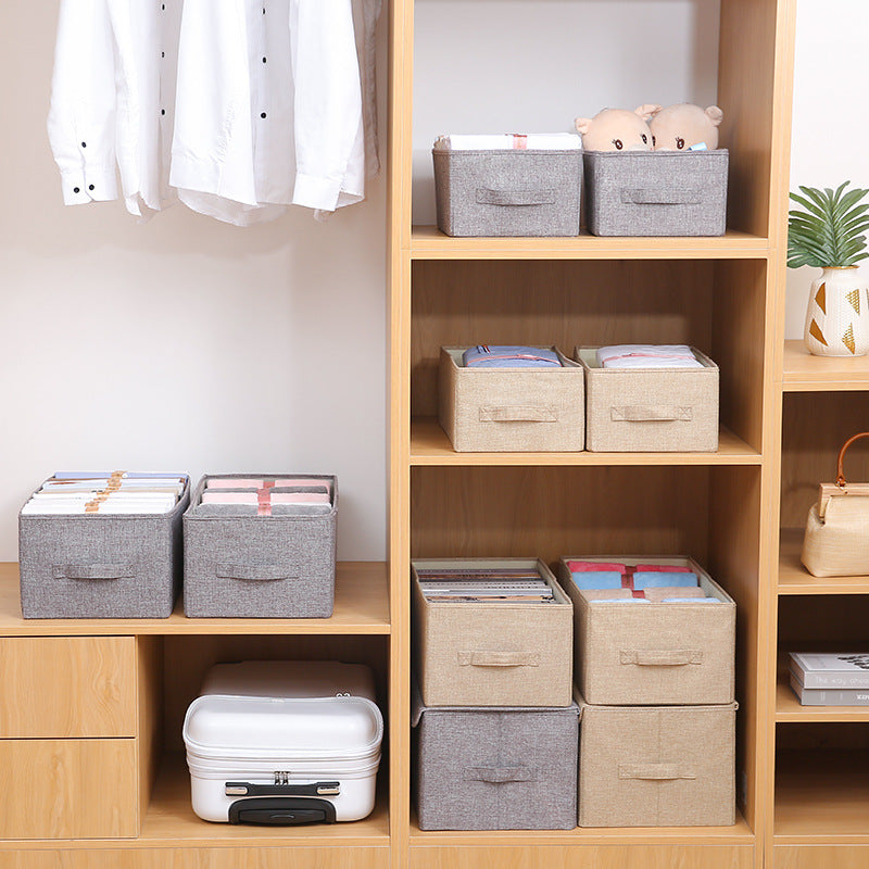 Fabric wardrobe storage box, drawer type underwear, clothes sorting box, household large foldable storage box wholesale