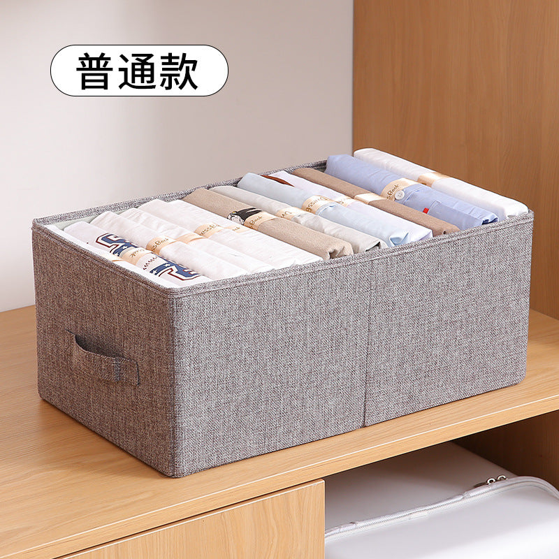 Fabric wardrobe storage box, drawer type underwear, clothes sorting box, household large foldable storage box wholesale