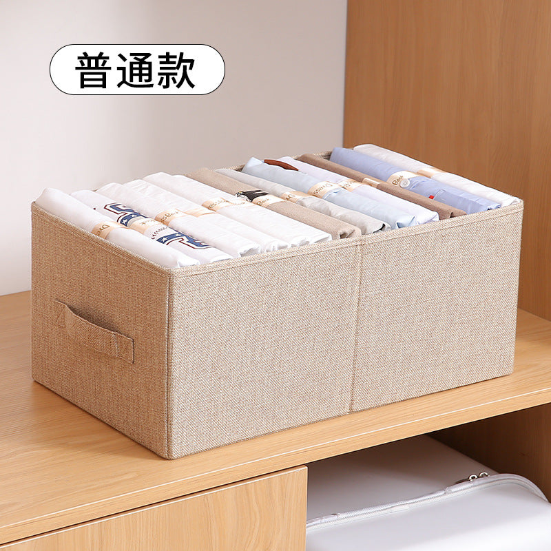 Fabric wardrobe storage box, drawer type underwear, clothes sorting box, household large foldable storage box wholesale