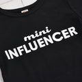 Amazon 2020 new black letter print t-shirt + button-fly distressed denim jeans with belt set