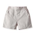 New summer collection: boys' floral shirt & british style shorts - casual two-piece set for kids