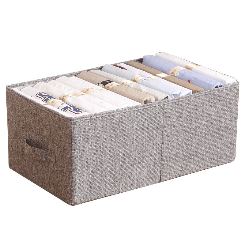 Fabric wardrobe storage box, drawer type underwear, clothes sorting box, household large foldable storage box wholesale