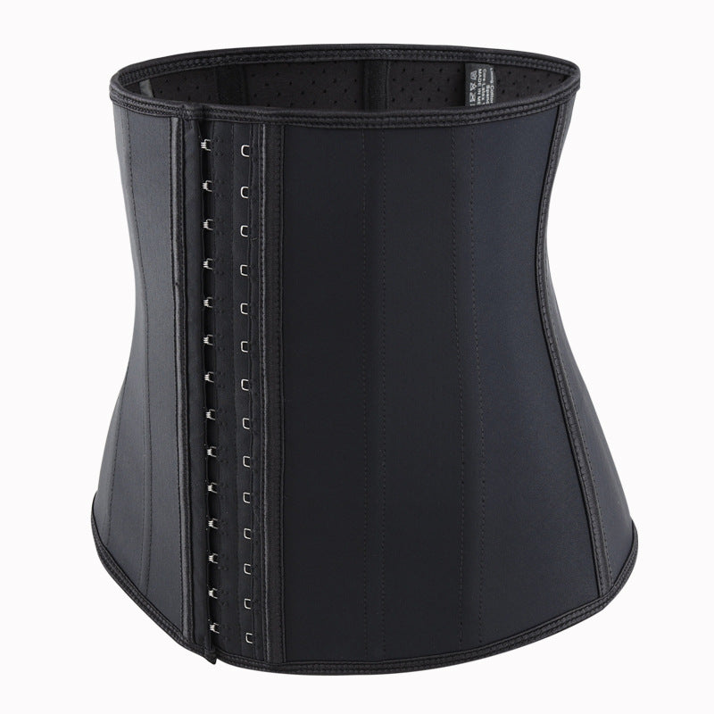 Wholesale popular sports corset belt 13 steel bones long perforated rubber corset latex shapewear factory personalized