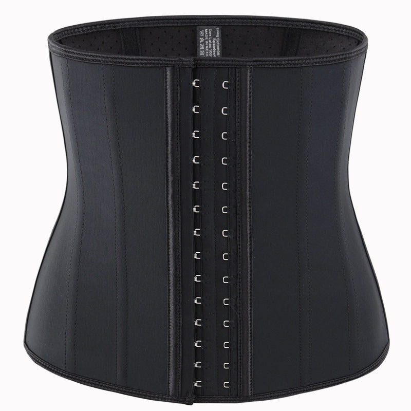 Wholesale popular sports corset belt 13 steel bones long perforated rubber corset latex shapewear factory personalized
