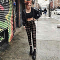 Amazon  hot-selling plaid casual pants for women - high-stretch, high-waisted leggings - cross-border women's fashion - european and american style pants