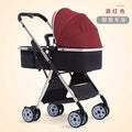 High-view baby stroller - reclining, lightweight, foldable, four-wheel shock absorption umbrella stroller for babies and toddlers (0-3 years)