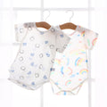 Baby bodysuit summer unisex infant short sleeve romper newborn pure cotton triangle onesie lightweight crawling suit