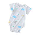 Baby bodysuit summer unisex infant short sleeve romper newborn pure cotton triangle onesie lightweight crawling suit