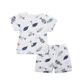 Baby short-sleeve set, pure cotton summer outfit, infant short-sleeve cardigan, newborn loungewear, lightweight children's pajamas