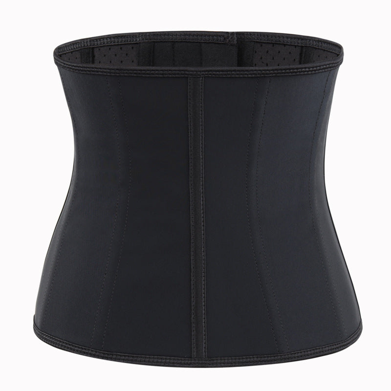 Wholesale popular sports corset belt 13 steel bones long perforated rubber corset latex shapewear factory personalized