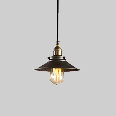 American retro chandelier Loft small black umbrella single head wrought iron industrial style cafe bar creative restaurant chandelier