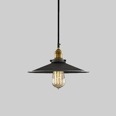 American retro chandelier Loft small black umbrella single head wrought iron industrial style cafe bar creative restaurant chandelier