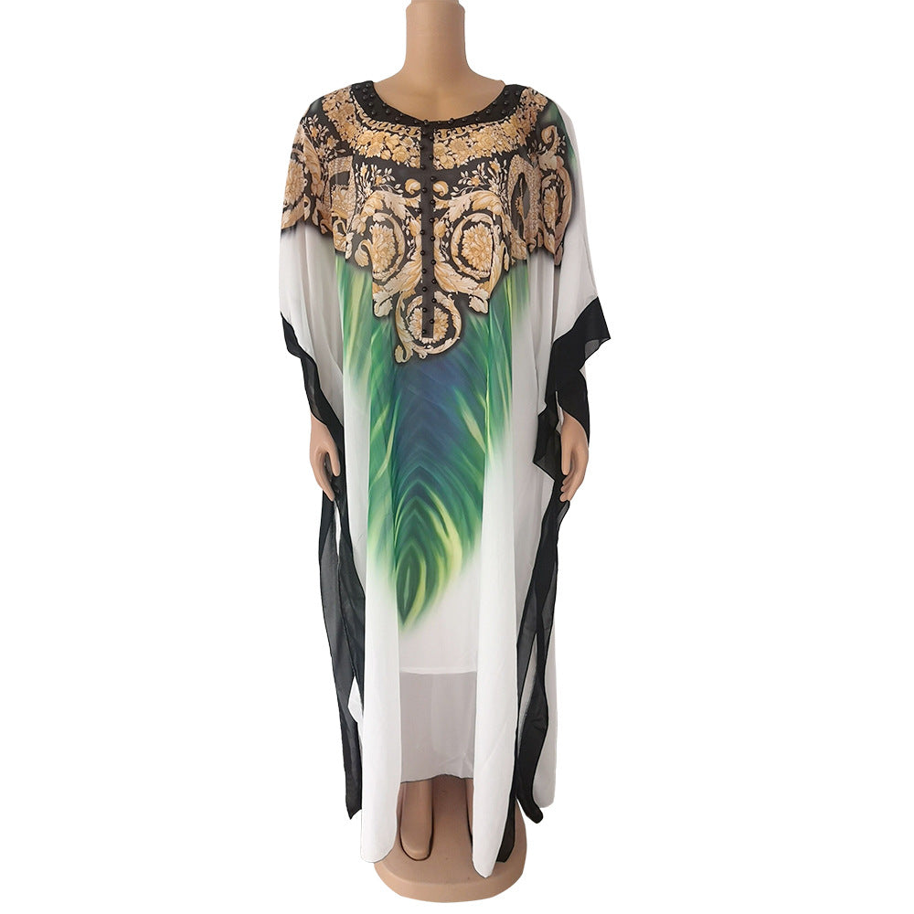 sourcing: african plus-size women's clothing -  &  - printed pullover loose-fit dresses - dropshipping available
