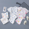 Baby short-sleeve set, pure cotton summer outfit, infant short-sleeve cardigan, newborn loungewear, lightweight children's pajamas