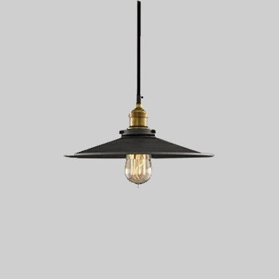 American retro chandelier Loft small black umbrella single head wrought iron industrial style cafe bar creative restaurant chandelier