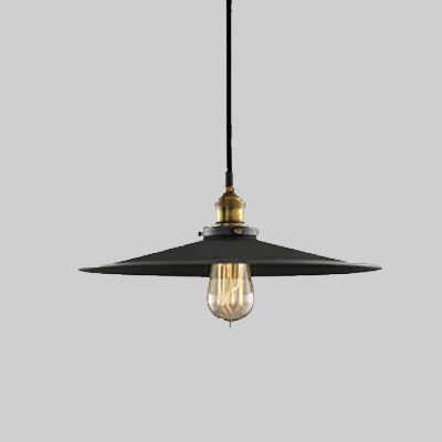 American retro chandelier Loft small black umbrella single head wrought iron industrial style cafe bar creative restaurant chandelier