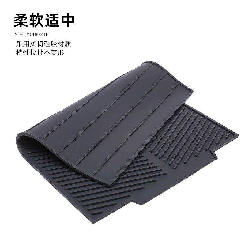 hot-selling silicone drain mat, fruit and vegetable bowl and plate drain mat, non-slip storage mat large