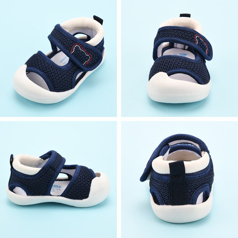 Baby sandals & first walker shoes - summer soft sole, ages 0-1-3 years, mesh infant toddler shoes, anti-slip for boys & girls