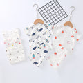 Baby short-sleeve set, pure cotton summer outfit, infant short-sleeve cardigan, newborn loungewear, lightweight children's pajamas