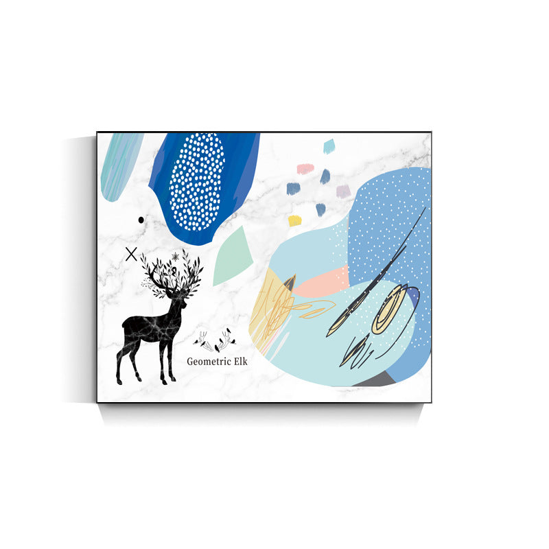 Nordic style push-pull meter box decorative painting free punching meter box hanging painting advanced sense blocking power supply entrance hanging painting