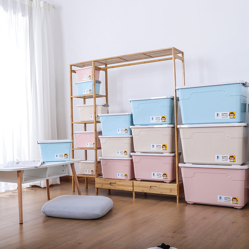 Organize storage box Large plastic children's toy storage box Desktop Japanese multi-functional clothes Moisture-proof storage box
