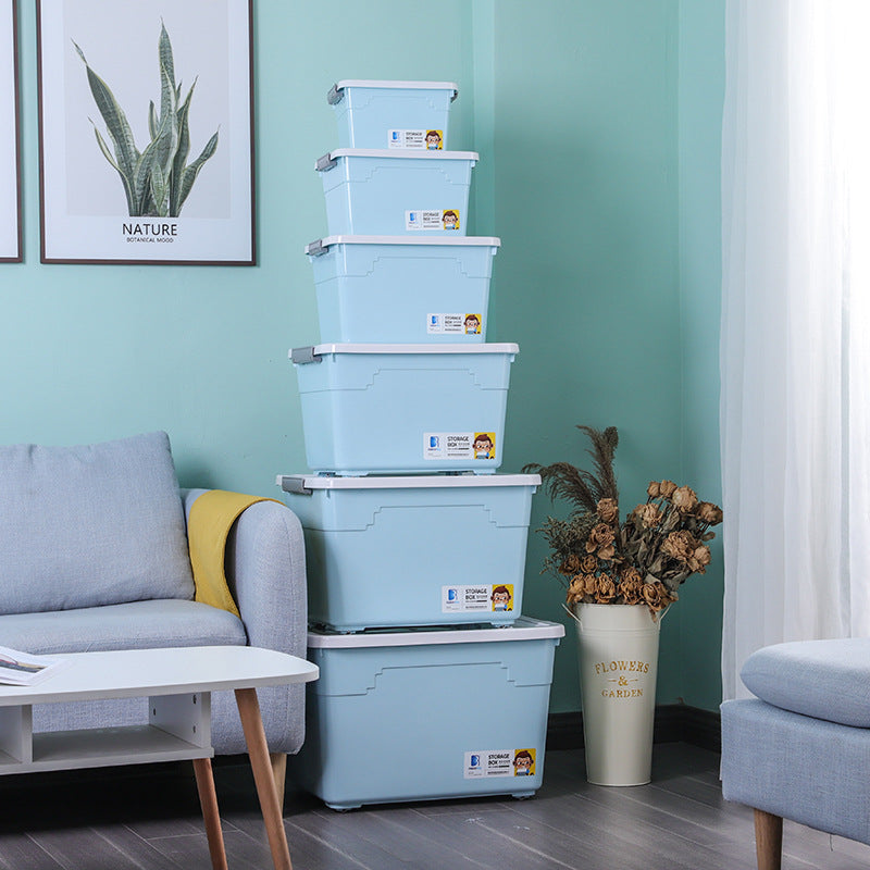 Organize storage box Large plastic children's toy storage box Desktop Japanese multi-functional clothes Moisture-proof storage box