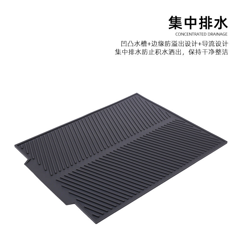 hot-selling silicone drain mat, fruit and vegetable bowl and plate drain mat, non-slip storage mat small size