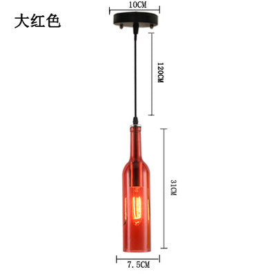 Wine bar chandelier retro industrial style wine bottle lamp restaurant clothing store creative personality wrought iron bar wine bottle chandelier