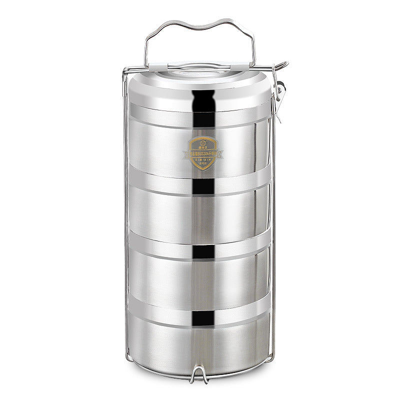 304 stainless steel basket adult student anti-spill pot double multi-layer large capacity lunch box bucket compartment lunch box