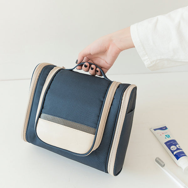 Invit.l Floss Travel Storage Bag Double Open Toilet Bag Large Capacity Toilet Bag Portable Waterproof Storage Bag