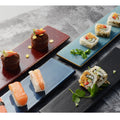 Ceramic kiln sushi plate flat cake dessert plate sashimi chicken wings long plate cold dish flat plate kiln glaze
