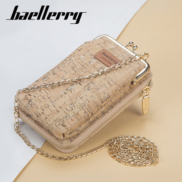 Baellerry Cork Women's Long Wallet Large Capacity Fashion Mobile Phone Bag One Shoulder Crossbody Bag Wholesale Women
