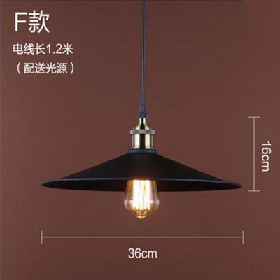American retro industrial wind chandelier bar bar loft creative personality single head wrought iron lid small restaurant lamp
