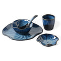 Japanese-style influencer dinnerware set: ceramic rice bowl, plate, and saucer - perfect for single servings, creative, unique, minimalist home decor