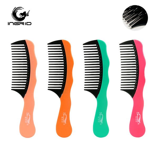 color wave comb tooth household smooth hair comb hair tool wide tooth thickened knife comb can be customized logo