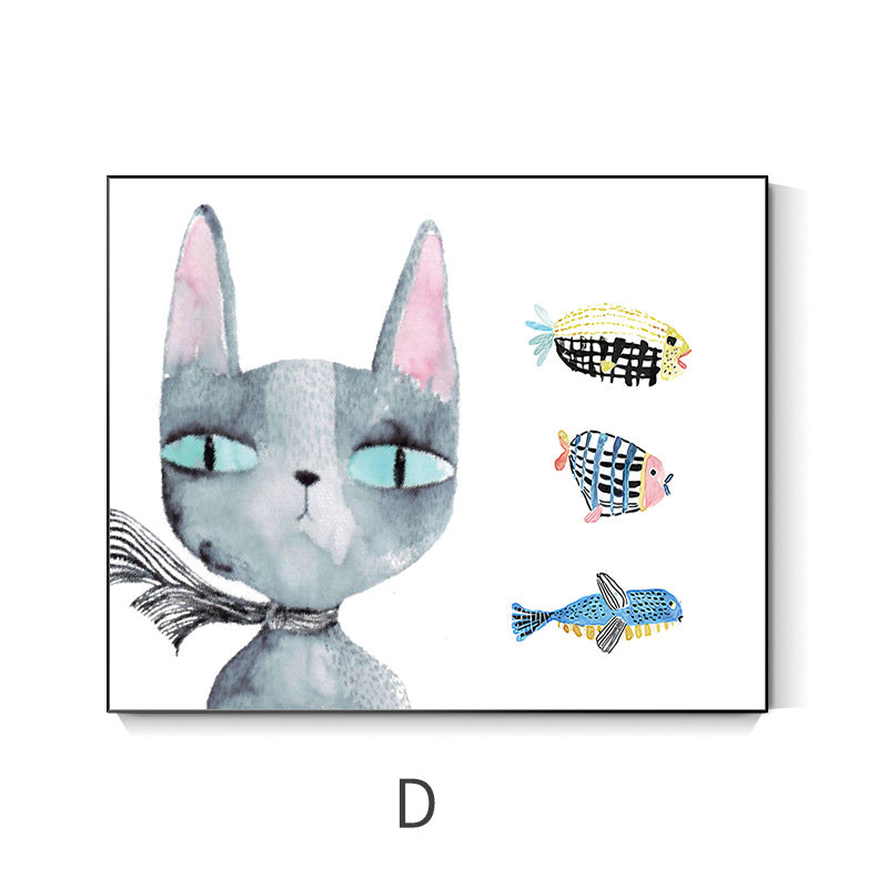 Nordic style push-pull meter box decorative painting free punching meter box hanging painting advanced sense blocking power supply entrance hanging painting