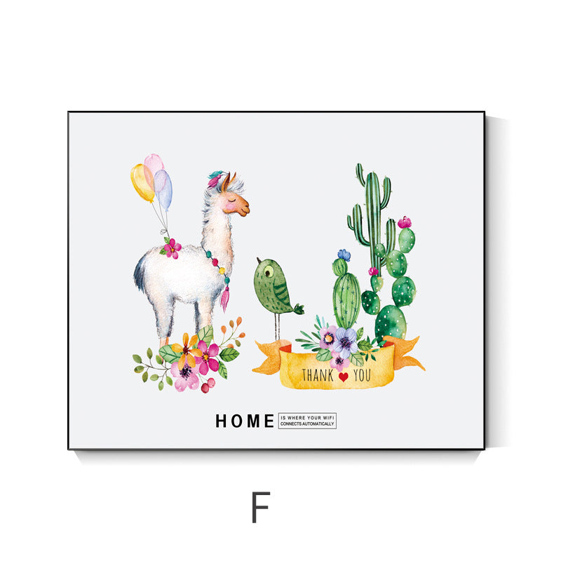 Nordic style push-pull meter box decorative painting free punching meter box hanging painting advanced sense blocking power supply entrance hanging painting