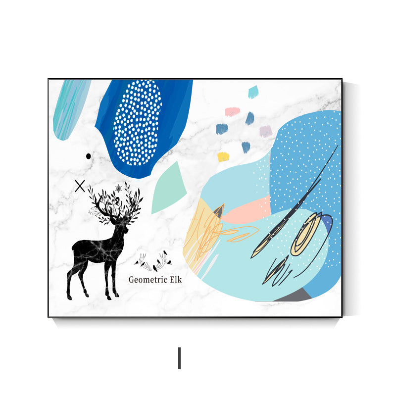 Nordic style push-pull meter box decorative painting free punching meter box hanging painting advanced sense blocking power supply entrance hanging painting