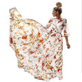 spring new arrivals: southeast asian women's printed maxi dress - -approved slim fit fashion dress