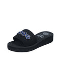 2024 women's summer cross-border slippers: open-toe rhinestone flower platform wedge sandals - dropshipping available