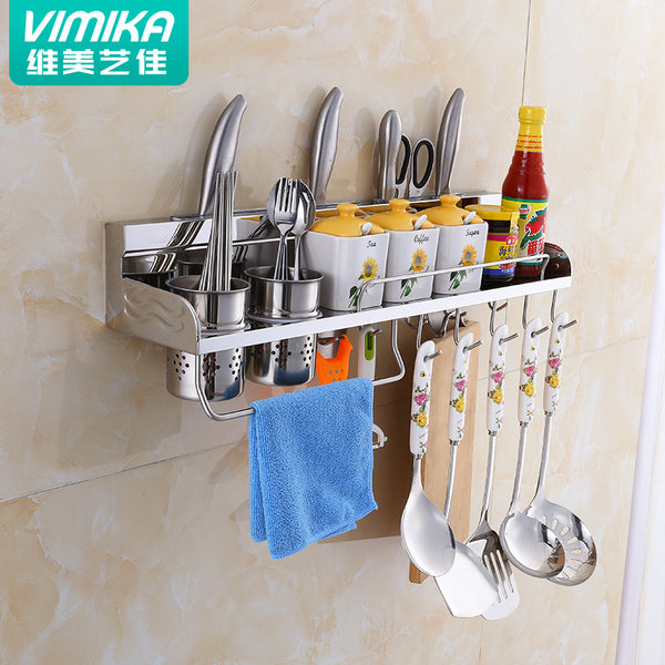Vimeijia 304 stainless steel kitchen cabinet, kitchen pendant, shelf, wall hanging knife holder, storage rack, kitchen utensils