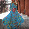 spring new arrivals: southeast asian women's printed maxi dress - -approved slim fit fashion dress