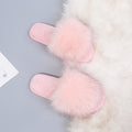 Solid color slippers women's winter home indoor floor slippers flat bottom warm open toe stuffed slippers